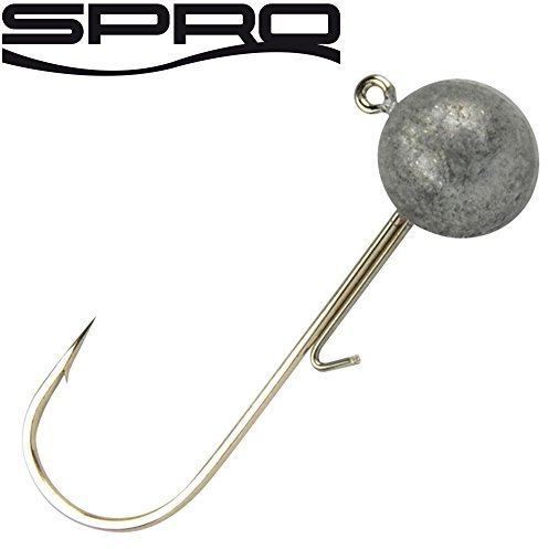 Spro Round Jighead Jig 22 - Jighaken für Gummifische, Jigkopf für Gummiköder, Jigköpfe für Jigs & Shads, Bleikopf, Bleiköpfe, Größe/Gewicht/Packungsinhalt:Gr. 3/0 / 7g / 4 Stück