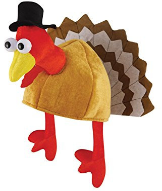 ADULT TURKEY HAT SECRET SANTA FANCY DRESS CHRISTMAS XMAS THANKSGIVING PARTY
