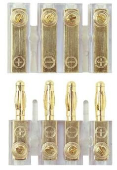 4-fach Lautsprecher Verbinder Bananen Stecker/Kupplung
