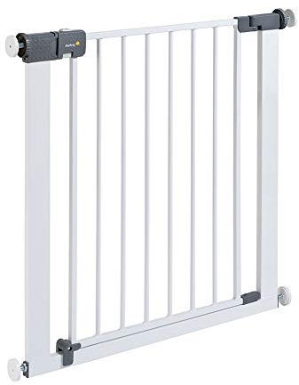 Safety 1st Quick Close ST Treppenschutzgitter, extra sicheres Metall-Türschutzgitter zum Klemmen, weiß, 73 - 80 cm, Möglichkeit der Verlängerung bis zu 136 cm verlängerbar (ab ca. 6 - 24 Monate)