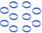 Hoerev (Prix / 10 pièce Bracelets en Silicone Blanc, Bracelets Silicone,Bleu,Circonférence of 160mm XXXS