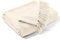 EHC Waffle Cotton Woven King Size Sofa Throw 3 Seater Sofa/Chair/Double Bed, 228 x 254 cm, Cream