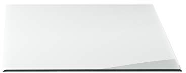 Ofenplatte G7 Rechteck 6 mm x 1200 mm x 1000 mm mit 18mm Facette und Dichtlippe Funkenschutzplatte Glasplatte Bodenplatte Kaminplatte Funkenschutz Kaminglas