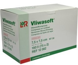 VLIWASOFT Vlieskompressen 7,5x7,5 cm steril 4l. 150 St Kompressen by VLIWASOFT