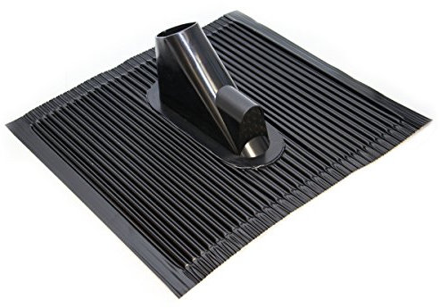 PremiumX Dachabdeckung mit Kabeleinführung Alu-Dachziegel Schwarz Dachpfanne für Sat Dachsparrenhalter