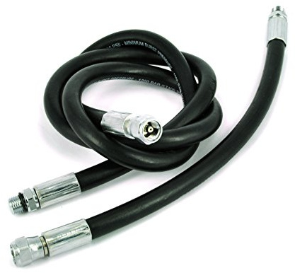 Best divers Schneebesen Standard/Gummi, Manometer 90 cm, 7/16 F, 7/16 M, schwarz