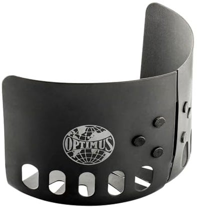 Optimus Clip-on Windschutz für Gaskocher/Campingkocher | passend für EN417 Gaskartuschen & Töpfe bis Ø 11cm | Aluminium, 87 g