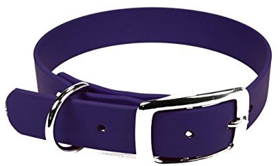 LENNIE BioThane Halsband, Dornschnalle, 13 mm breit, Größe 20-24 cm, Lila/Violett, Aufdruck möglich