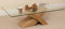 Milano Stylish Glass and Wood Coffee Table | Modern X Shaped Cross Base Low Living Room Table | Large Oak Colour Occasional Table 135 x 80 x 45 cm | Milano by Oak Furniture King