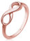 Elli Bague Femme Symbole de l'Infini Moderne en Argent Sterling 925