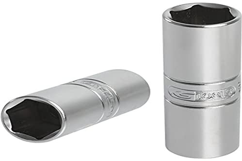 KS Tools 922.1205 - Douille bougie 1/2'', 16 mm - Version longue - Gamme ULTIMATE® - En Chrome Vanadium - Finition chromée satinée