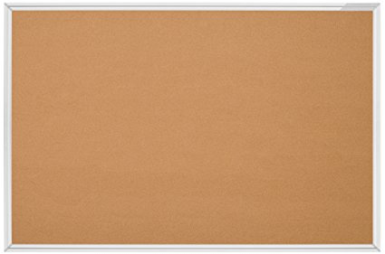 magnetoplan SP-Pinnboard Kork, Aluminiumrahmen, 90 x 60 cm, natur | Hochwertige Dekoration Büromaterial | Alu-Rahmen | Stabile Korkoberfläche | Als Memoboard für Büro, Homeoffice und zuhause