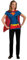 Rubie's Offizielles DC Comic Robin T-Shirt-Set, Sofort-Verkleidungs-Set für Damen, T-Shirt und angefügter Umhang, Damengröße XL Halloween