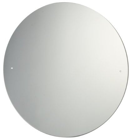 Reflex Sales & Marketing Ltd. 60cm Diameter Circular Bathroom Mirror with Drilled Holes & Chrome Cap Wall Hanging Fixing Kit
