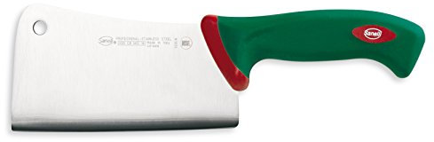 Sanelli Premana Professional Coltello Falcetta, Acciaio Inox, Verde/Rosso, 29.5x3.0x9.5 cm