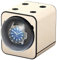 Boxy Fancy Brick Uhrenbeweger - Farbe Creme - Lederoptik