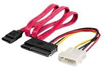 Equip Stromkabel SATA 15+7Pol Bu > 4Pin+Sata 7Pin St/B Polybeutel