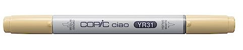 COPIC Ciao Marker Typ YR - 31, Light Reddish Yellow, vielseitiger Layoutmarker, mit einer mittelbreiten und einer Brush-Spitze
