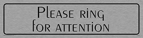 Viking Schilder dv792-l26-ms Ring für Sie bitte auf Türschild, peignot Licht Schriftart, 1 mm Edelstahl, 225 mm H x 60 mm w