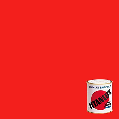 Titanlux, Esmalte sintetico brillante, Rojo fuego 564 ,750ml