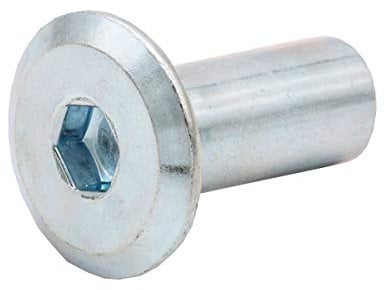 PARCO Hülsenmuttern M6x20mm Innensechskant - Einschraubmutter M6 - Stahl verzinkt - 50 Stück