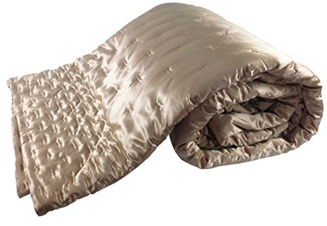Jasmine Silk Maulbeerseide Seide Bettüberwurf Taupe King/Superking 270x270cm