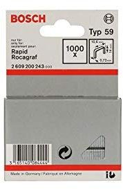 Bosch Professional 1000x Feindrahtklammer Typ 59 (Textilien/Gewebe, Karton, 10.6 x 0.72 x 14 mm, Zubehör Tacker)