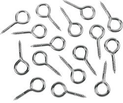Bag of 100 steel screw eyes No 8 x 40mm (Zinc plated)