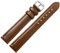MARBURGER Uhrenarmband 12mm Leder Braun Silber XL Glatt Mit Naht - Montage Set 6601232000120