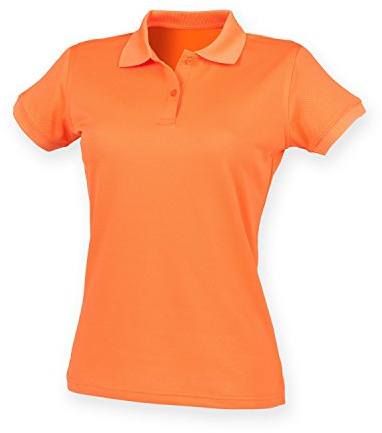 Henbury Womens/Ladies Coolplus® Fitted Polo Shirt (2XL) (Burnt Orange)