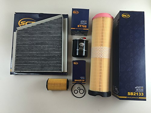 SCT GERMANY FILTER SET ÖLFILTER LUFTFILTER KRAFTSTOFFFILTER AKTIVKOHLEFILTER W211 S211 CDI
