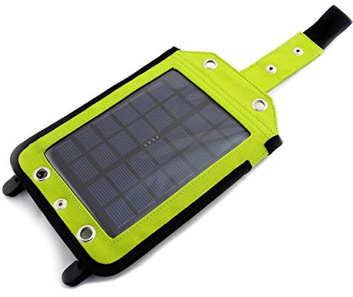 Powerneed - Universal-wasserdichtes Solarpanel, 2,5 W, Powerbank 3000 mAh, USB-Ladegerät - Grün