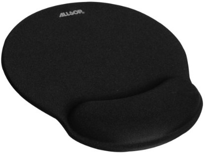 Allsop 05940 Comfort Mauspad mit Mini Gel-Handgelenksauflage für ergonomisches Arbeiten schwarz