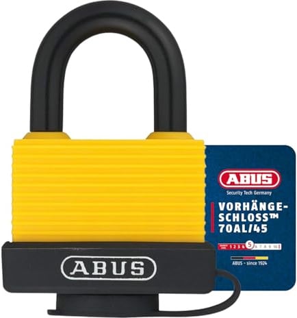 ABUS 49969 Aluminium Padlock with 6401 Alike Keyed - Yellow