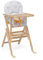 Foppapedretti IlSediolone, Hochstuhl, in zwei Höhen positionierbar (71/95 cm), umklappbare Ablage, abnehmbare und waschbare Polsterung, beige (naturbelassen)