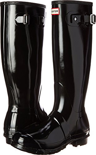 Hunters - Original Tall Gloss, Stivale, unisex, Negro, 39 EU