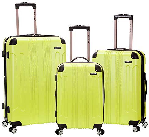 Rockland London Hardside Spinner Wheel Gepäck, Lime, 3-Piece Set (20/24/28), London Hartschalen-Koffer mit Drehrad