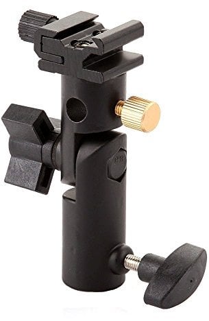 FOTGA Umbrella Holder E-III Flash Shoe Studio Light Stand Bracket for 1/4 3/8 DSLR