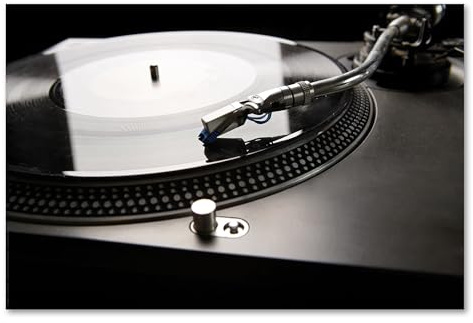 Postereck - 0425 - Turntable, DJ Schallplatte LP Disco Musik Party - Wandposter Fotoposter Bilder Wandbild Wandbilder - Poster - DIN A2-42,0 cm x 59,4 cm