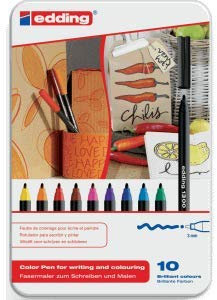 edding Fasermaler 1300 Color Pen ca. 2mm VE=10 Farben
