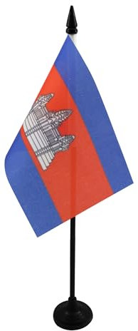 AZ FLAG - Tischflagge Kambodscha - 15x10 cm - Kambodschanische Tischfahne 10 x 15 Cm - Flaggen
