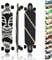MAXOfit Longboard Mystic No. 16 - Drop Through Board mit robustem Deck und mittelweichen Rollen - Drop Through Achsen und Cutouts für tieferen Schwerpunkt