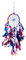 50cm x 11cm Dreamcatcher Traumfänger Rot Weiß Blau Bunte Feder 5 Ringe Gute Träume