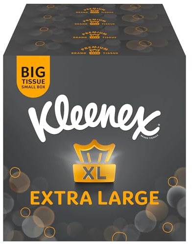 Kleenex Extra Large Facial Tissues, 4 Compact Boxes