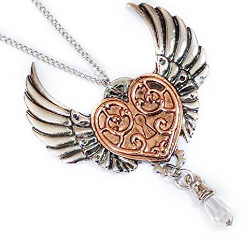 Engineerium by Anne Stokes Anne Stokes Valkyrie Heart Steampunk Winged Lock Pendant Necklace