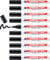 edding 750 marqueur peinture - noir - 10 stylos - pointe ronde 2-4 mm - marqueur de peinture pour l'étiquetage du métal, verre, roche ou du plastique - résistant à la chaleur, permanent et étanche
