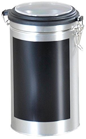 Kesper Kaffeedose aus Weißblech, Farbe: Silber/Schwarz, Maße: 11x19 cm, 38203