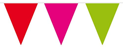 Folat - Multicolor Decoration triangle Banner For Party Theme - 10 meters
