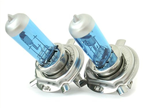 CARALL 2 Pezzi Lampade Alogene 12V Bianche ad Effetto Xenon (H4 P43t 12V 60W/55W)