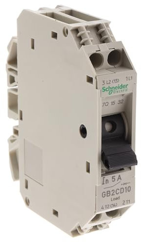 Schneider Electric GB2CD10 GB2 CB SPN 5A 2kA, 1-Pole N Control Circuit Breaker 5A